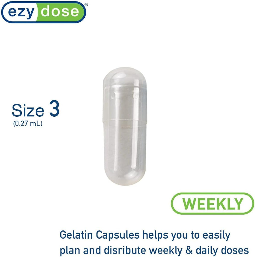 Ezy Dose® Clear Gelatin Size 3 Capsules (500 Count)