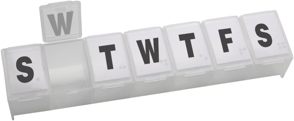 Remind N' Time® Weekly Pill Reminder with Rounded Base