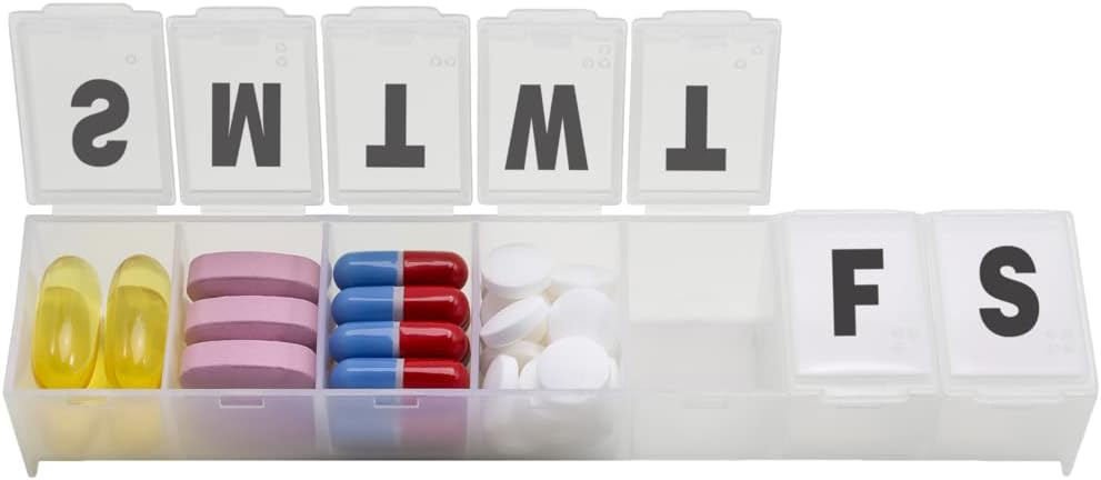 Remind N' Time® Weekly Pill Reminder with Rounded Base