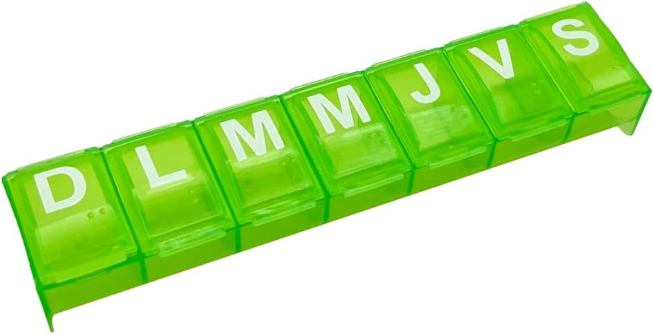 Ezy Dose® Weekly Spanish Pill Planner with Rounded Base