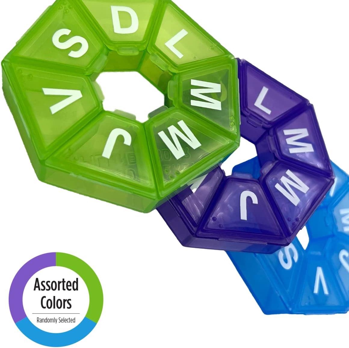 Ezy Dose®  Weekly 7-Sided Pill Organizer, Spanish