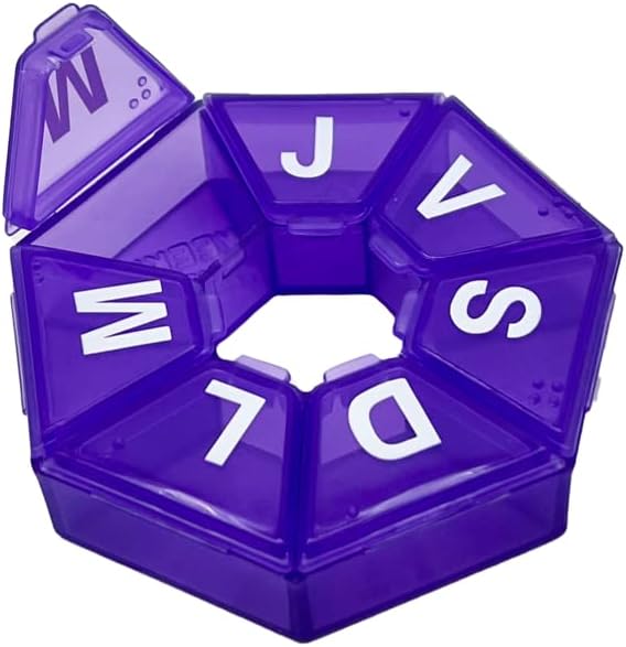 Ezy Dose®  Weekly 7-Sided Pill Organizer, Spanish