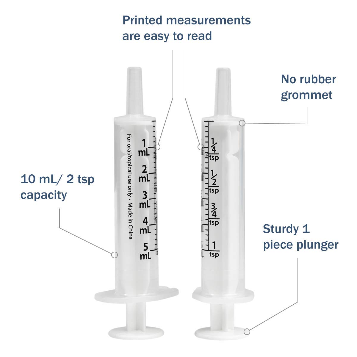 Ezy Dose® 5 mL/1 TSP Oral Syringe & Dispenser (pack of 50)